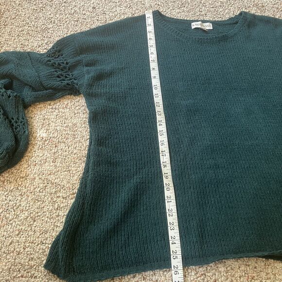 Knox Rose Women Sweater Plus Size XXL Teal Blue Knit Boho Textured Chenille Soft - Picture 6 of 6